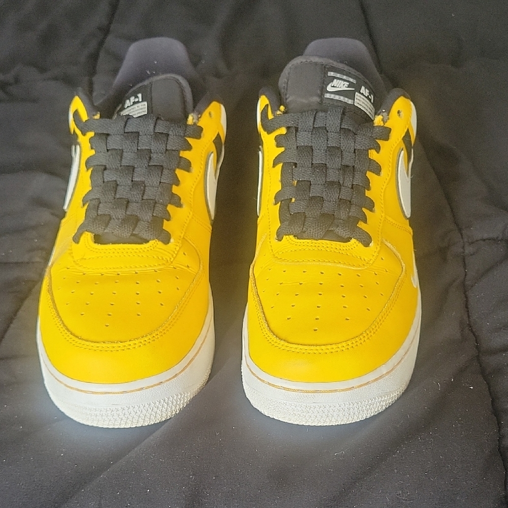 Nike Air Force 1 Yellow and Black Sneakers
